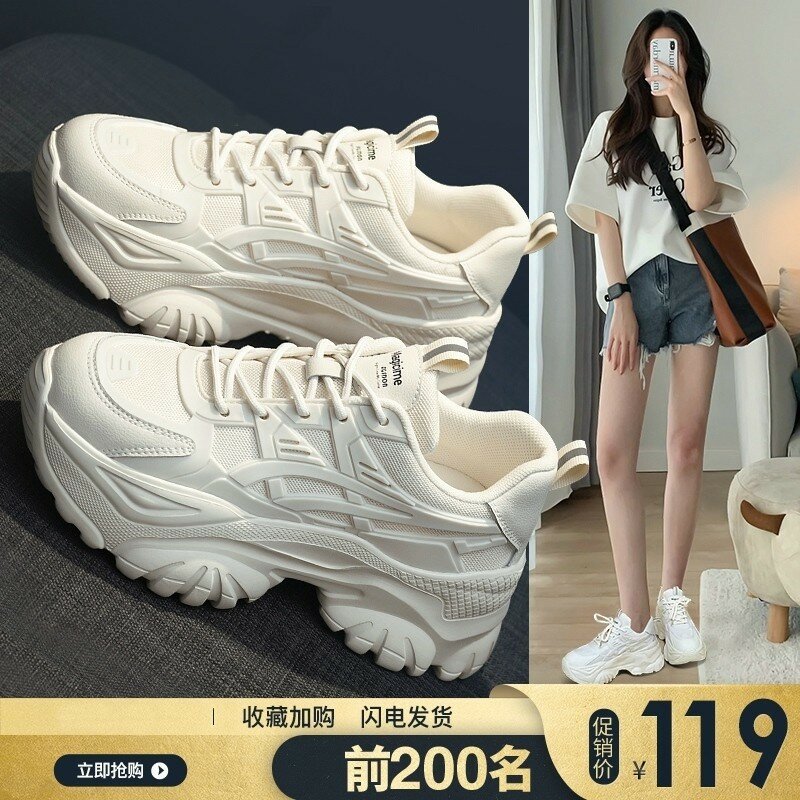 2023 novas sapatilhas femininas branco moda grossa sola casual senhoras sapatos vulcanizados plataforma esporte rasos sneaker mulher
