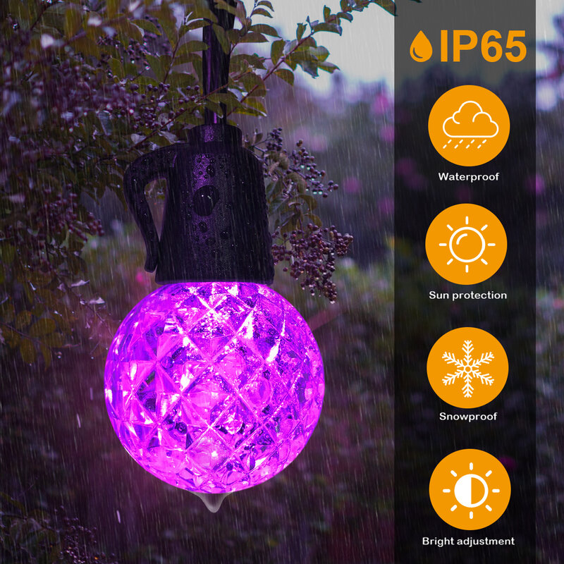 Kleur Veranderende Bal String Lights 15M Crystal Globe Guirlande Verlichting Outdoor Waterdichte Fairy Lights Met Afstandsbediening Voor Home Party