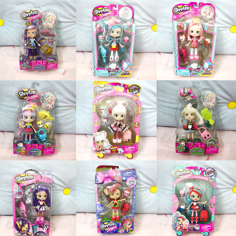 Kawaii Shopkinss 인형 플레이 하우스 가상 세계 휴가 피규어 장난감 컬렉션, 소녀 생일 선물