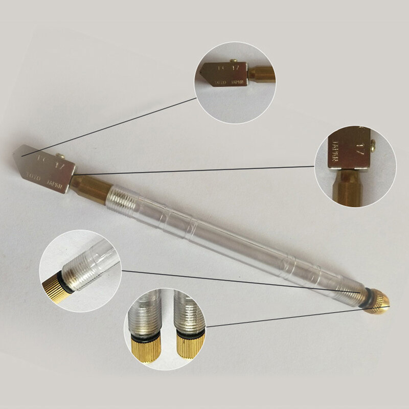 Narzędzie TC 17 trwałe lustro DIY naprawa łatwe w obsłudze narzędzia do naprawy stopu antypoślizgowe przenośne płytki nóż do szkła wypełnione olejem