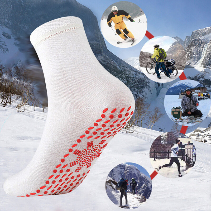 Calcetines de invierno con autocalentamiento para hombre y mujer, medias deportivas multifuncionales, cálidas, anticongelantes, para ciclismo, Camping y esquí
