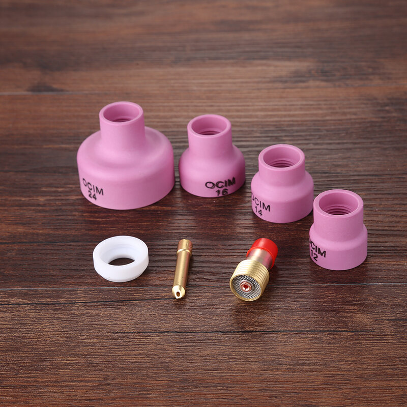 7Pcs Nozzle Cups Spantang Aluminiumoxide Keramische Lassen Accessoires Compleet Lassen Nozzle Cups Kits Voor WP9/20 Tig lastoorts