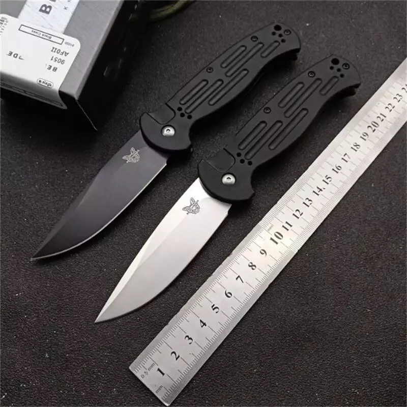 Aluminum Handle BENCHMADE 9051 Folding Knife High Hardness 154CM Steel Outdoor Hunting Safety-defend Pocket Knives