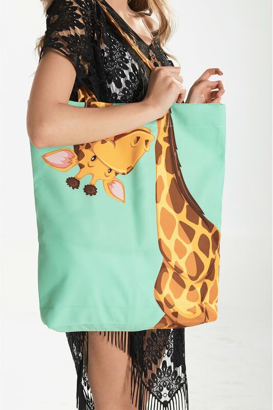 Sac de plage à motifs de girafe pour femmes, fourre-tout à la mode, grande capacité, sacs de Shopping à bandoulière d'été