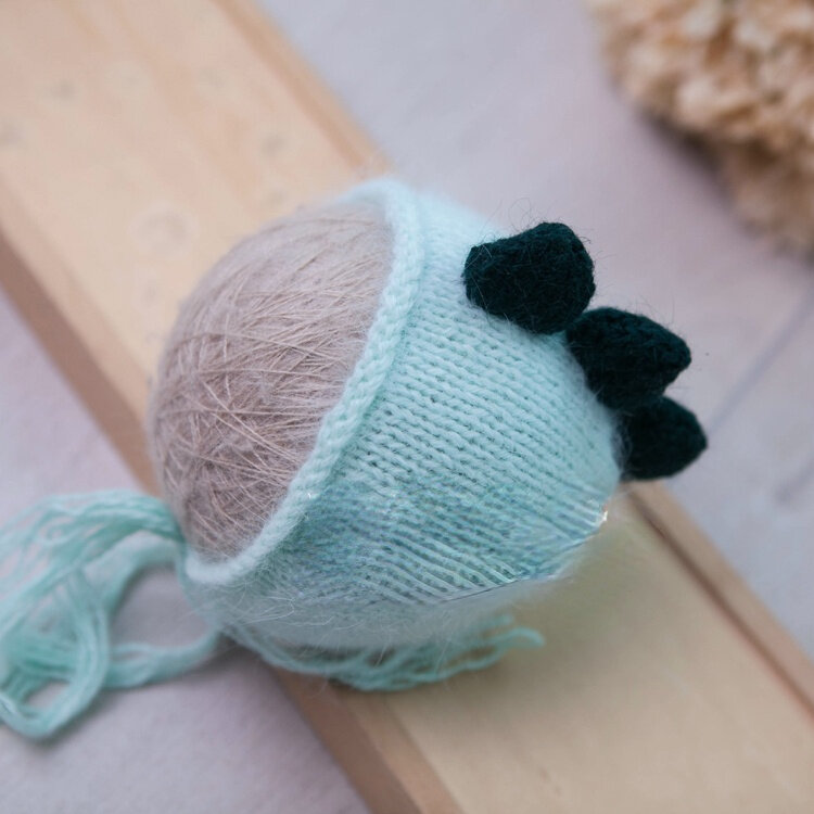 Chapeau en Crochet de laine pour nouveau-né, chapeau pour bébé garçon et fille, accessoires de photographie