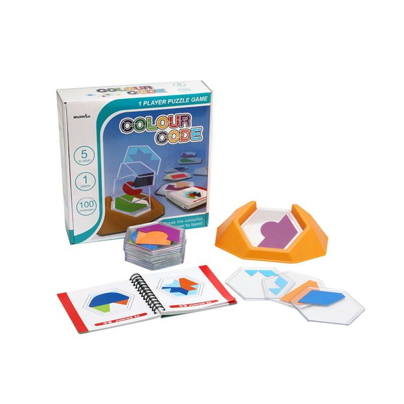 1 Set Kode Warna Menarik Teka-teki Menantang Permainan Logika Teka-teki Pencocokan Geometris Mainan Spasial Anak Laki-laki Perempuan