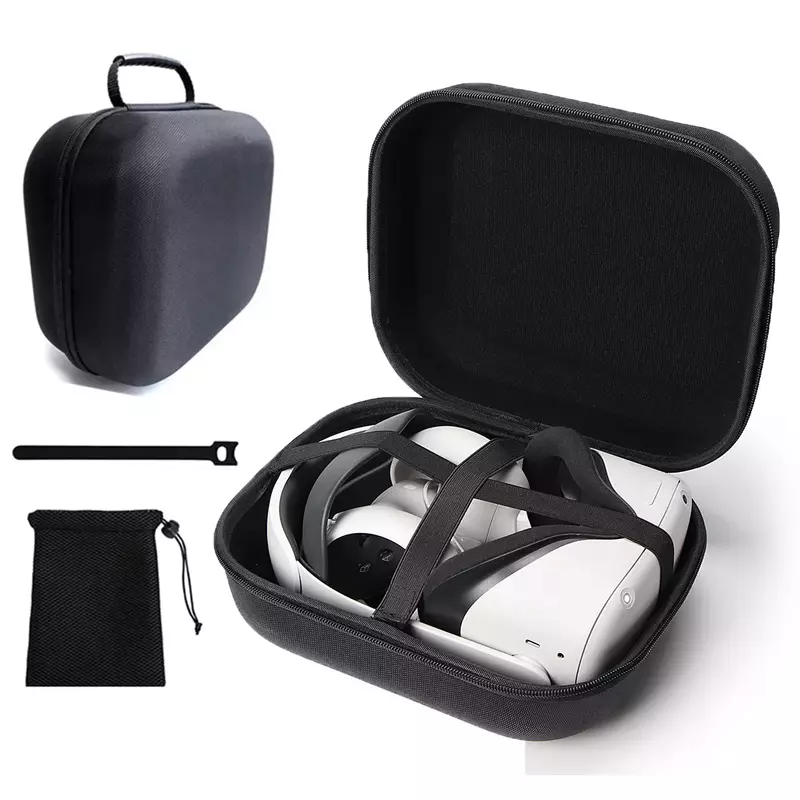 Oculus Quest 2 Quest 1 용 휴대용 충격 방지 EVA 보관 가방, 보호 케이스 운반 상자 가상 현실 시스템 Acc