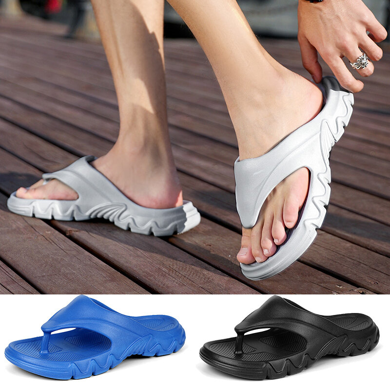 2022 New Summer Slippers Men EVA Flip Flops Home Soft Slippers Beach Sandals Non-slip Men Slippers Outdoor Casual Men Flat Shoes