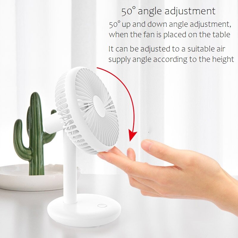 Xiaomi Nieuwe Draagbare Bureau Ventilator Usb Oplaadbare Koelventilator Outdoor Mini Vloer Fan 4-Snelheid Thuis Stille Ventilator