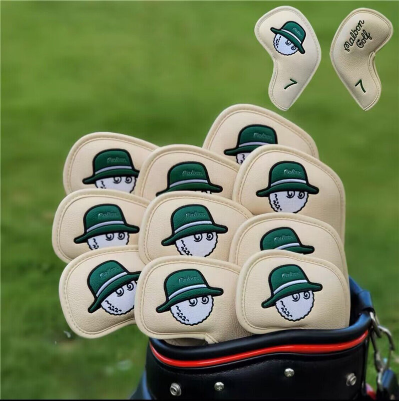 Cubierta de palo de Golf, cubierta de barra de hierro, cubierta de cabeza de club, cubierta de tapa, juego de 10 piezas
