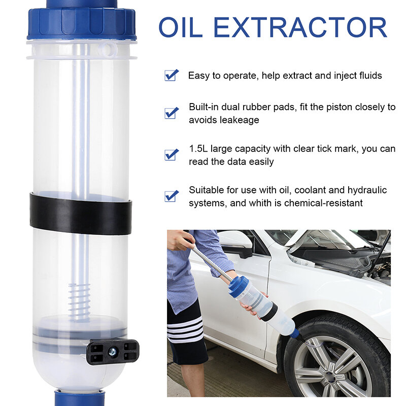 1500CC Oil Extractor Filling Bottle Transfer Manual Operation Automotive Fluid Extraction Car Fuel Pump for Car