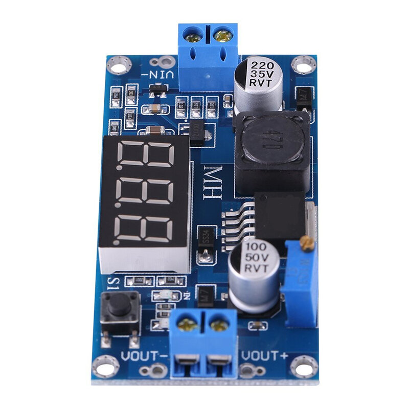 2/4/6 pz blu Led voltmetro regolatore di tensione alimentatore Led Display Dc Step Down Converter modulo di alimentazione regolabile