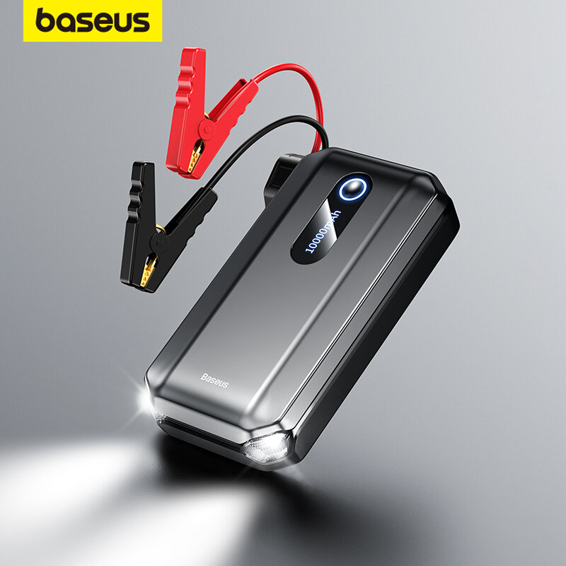 Baseus 10000mAh سيارة الانتقال كاتب بنك الطاقة المحمولة محطة الطاقة 1000A بدء جهاز سيارة الداعم شاحن بطارية الانتقال السريع