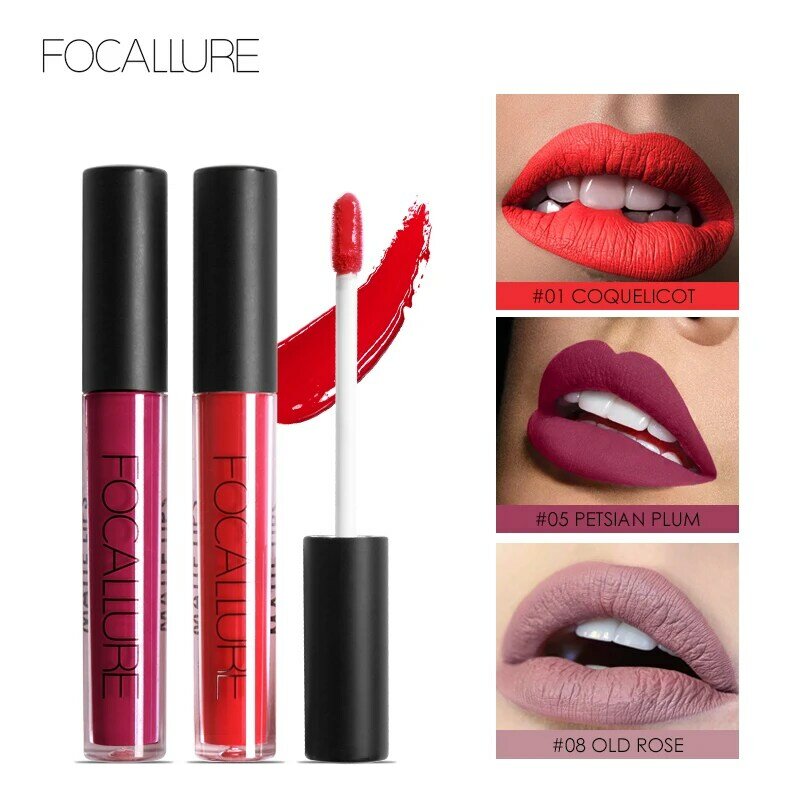 Focallure Matte Vloeibare Lipstick Waterdicht Moisturizer Smooth Langdurige Lip Tint Make-Up Cosmetische