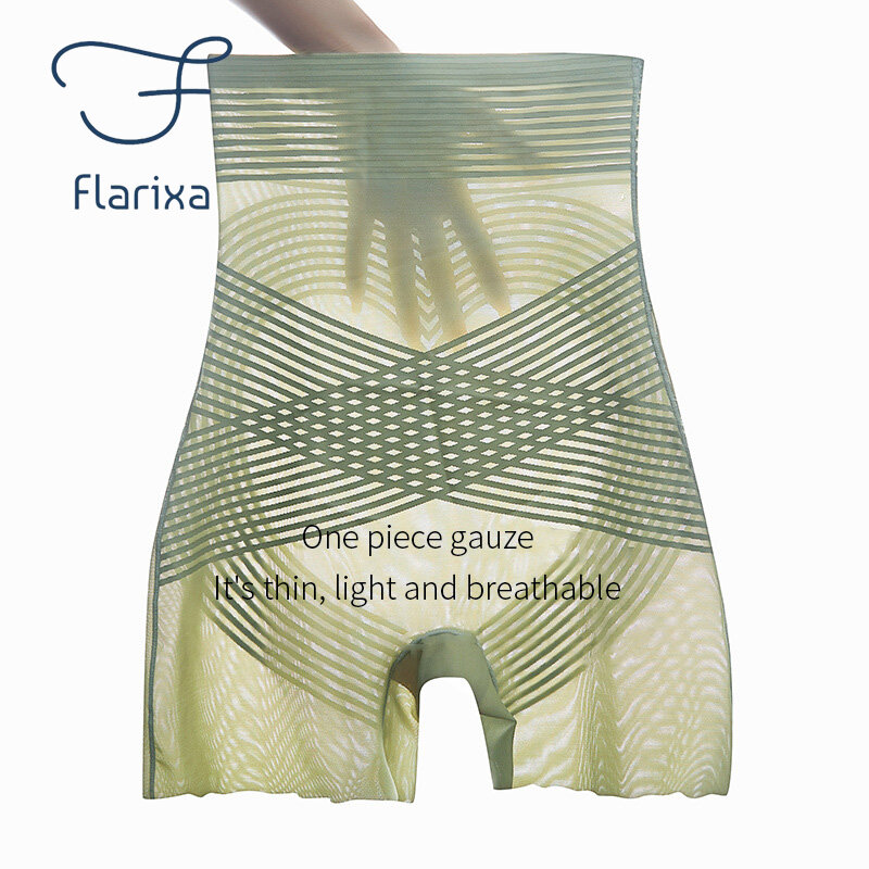 Flarixa neue Shorts mit hoher Taille unter dem Rock Frauen Bauch Kontrolle Shorts Abnehmen Bauch Unterwäsche Mesh Body Shaper