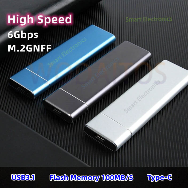 Orflon SSD Drive Solid State Eksternal 8TB Hard Disk Kecepatan Tinggi M.2 Drive Solid State USB 3.1 Antarmuka Tipe C Penyimpanan Massal