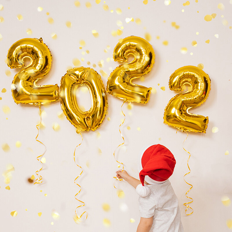 Globos de números de 40 pulgadas, letras digitales de oro rosa, globos de aluminio, accesorios para niños y adultos, suministros de decoración para fiesta de cumpleaños y boda