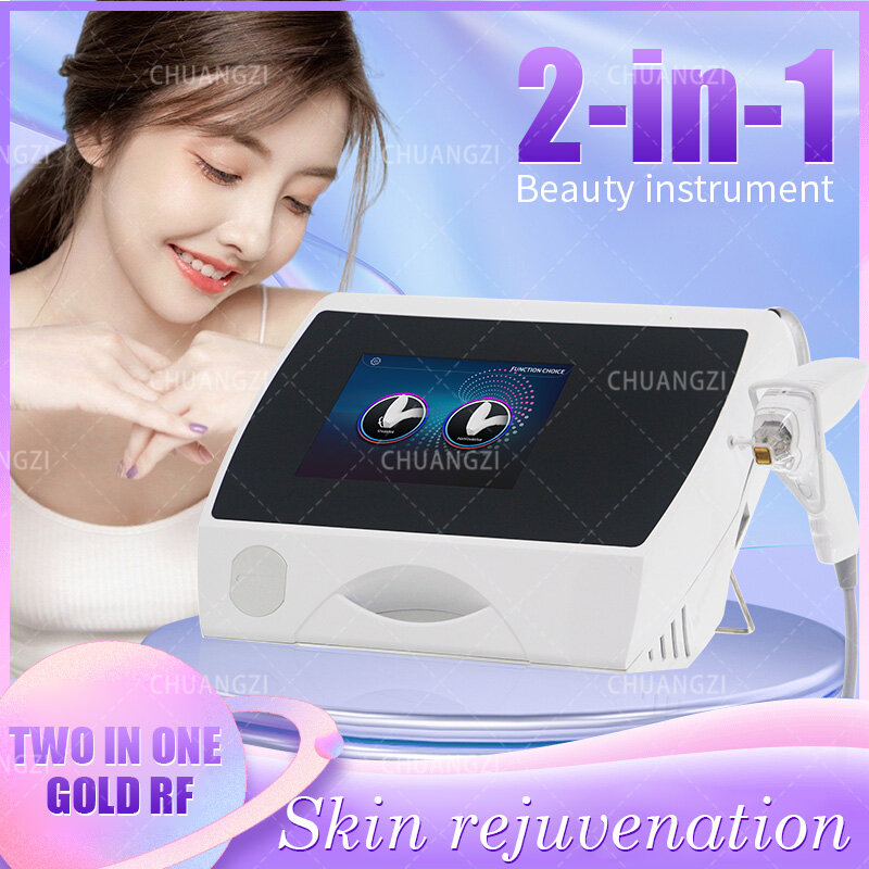 2023 Beauty instrument TWO IN ONE GOLD RF Painless noninvasivevPale spot to printy deep moisturizing Fine poresv Smooth lines