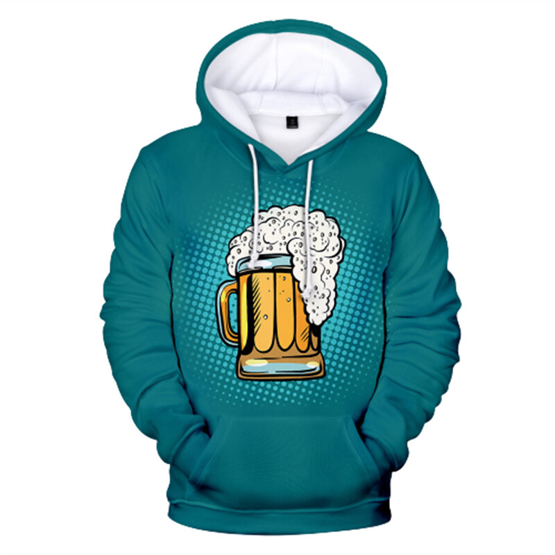 Cerveja 3d impresso oversized moletom com capuz feminino/masculino harajuku streetwear moletom hip hop engraçado jaquetas com capuz
