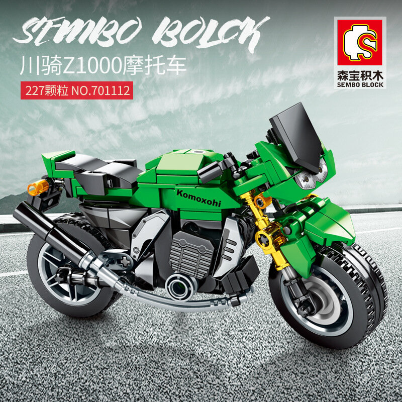SEMP-bloques de construcción de motocicleta todoterreno, juguete educativo de ensamblaje de partículas pequeñas, para bebé