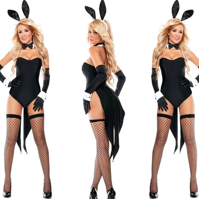 Cosplay Bunny Girl body donna Sexy Lingerie Babydoll Dress Anime Rabbit Roleplay Uniform Underwear Costume erotico Sex Outfit