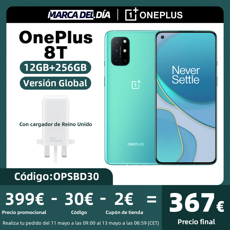 Oneplus 8t telemóvel, versão global, 12gb ram 256gb rom, snapdragon 865 5g, 6.55 display '120hz amoled display