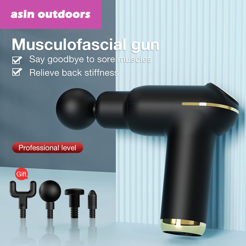 Mini pistolet de Massage à Percussion électrique professionnel, appareil Portable complet pour le corps, les muscles du fascia, le dos et les pieds
