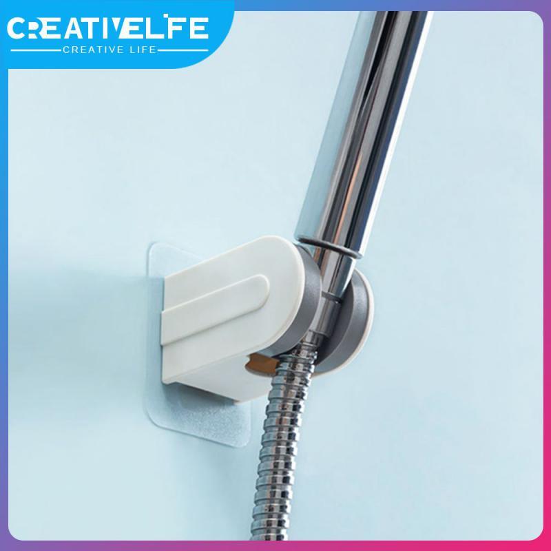 Base de cabezal de ducha moderna y sencilla, montada en la pared, sin agujeros, ajustable, impermeable, dos colores