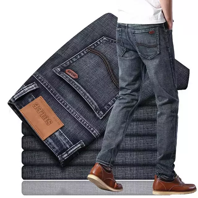 Nuovi Jeans da lavoro Sulee Top Brand 2022 Stretch Slim Denim Pants Jeans Casual completi da uomo Casual