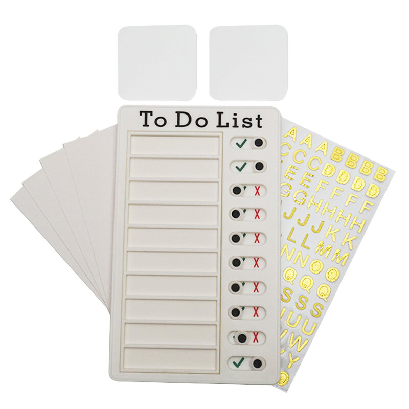 To Do List เตือน Board Checklist สำหรับเด็ก DIY Chore แผนภูมิสติกเกอร์สีทอง