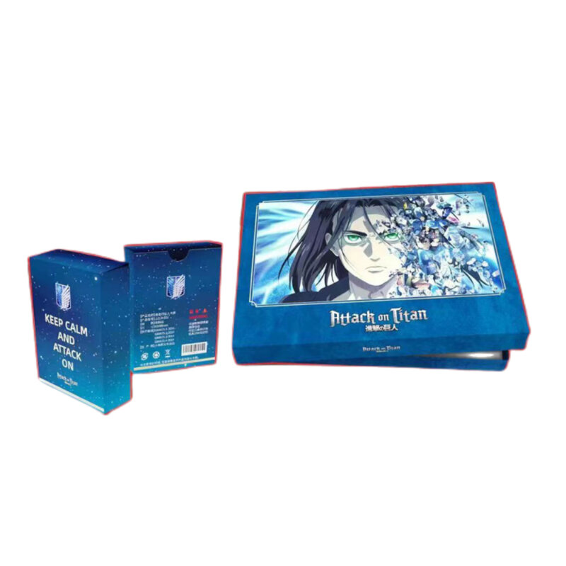 Attack on Titan Collection Card Three-dimensional Crystal Card Embossed Laser Flash Card Board Game ErenJaeger Mikasa·Ackerman