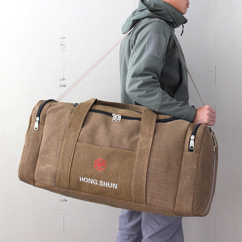Grande Capacidade Viagem Duffel Mão Bagagem Bag para Homens, Multifunções Canvas Bags, Weekend Sac, XA243K