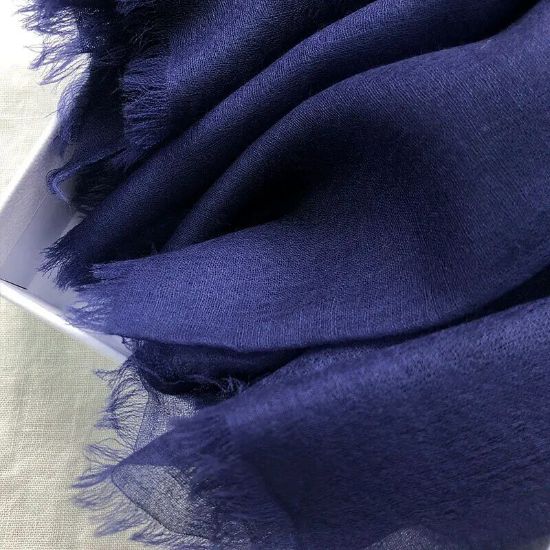 Bufanda fina de Cachemira para mujer, chal largo y cálido, de lujo, color sólido, para verano, otoño e invierno, 100%