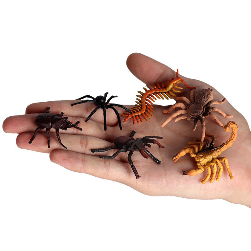 12 PCS Simulation Wilden Insekt Tier Modell Schmetterling Biene Spinne Mantis Skorpion Centipede Libelle Mini Bewegliche Puppe Kinder Spielzeug