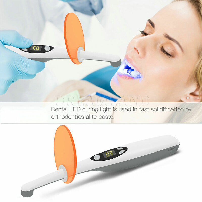Wirelss Dental LED Light Cure Lamp Cordless 3 Second Curing Light Woodpecker DTE Style Resin Cure 2 Modes