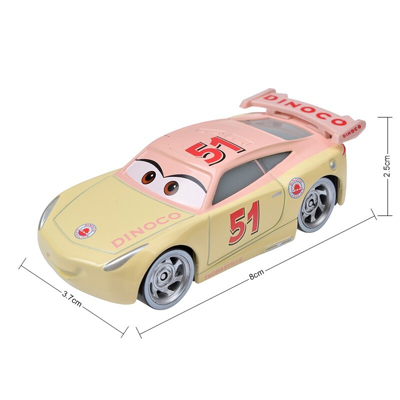 Disney-Coche de juguete Pixar Cars 3 para niño, vehículo de aleación de Metal fundido a presión, Rayo McQueen, Ramone, Mater Jackson Storm, 1:55