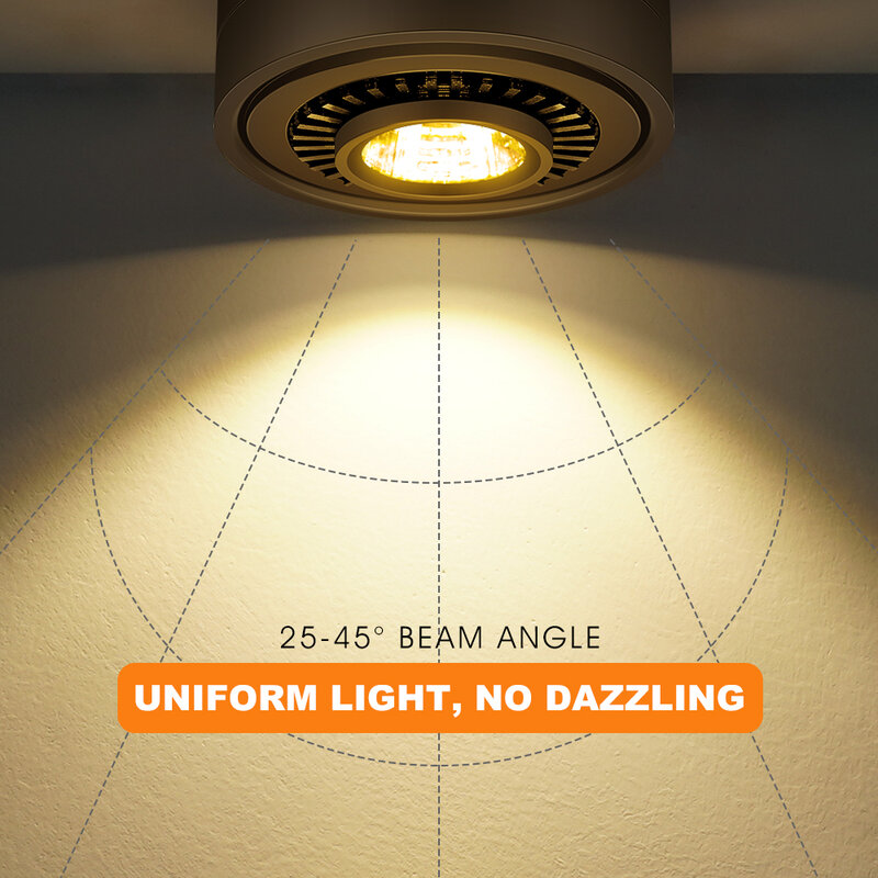DBF-Plafonnier LED Rotatif à 360 °, Downlight Monté en Surface, Spot de Fond de Maison, COB, Dimmable, 5W, 7W, 9W, 15W
