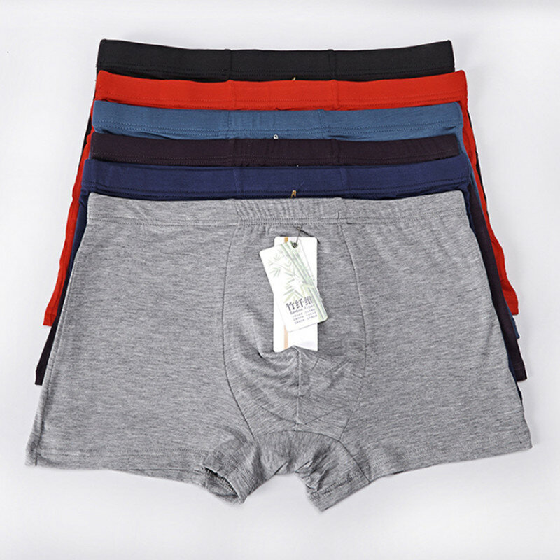 5pc/lot Mix Color Men's Underwear  Boxer Shorts Underpants Breathable Underwear  Plus Size XL-5XL