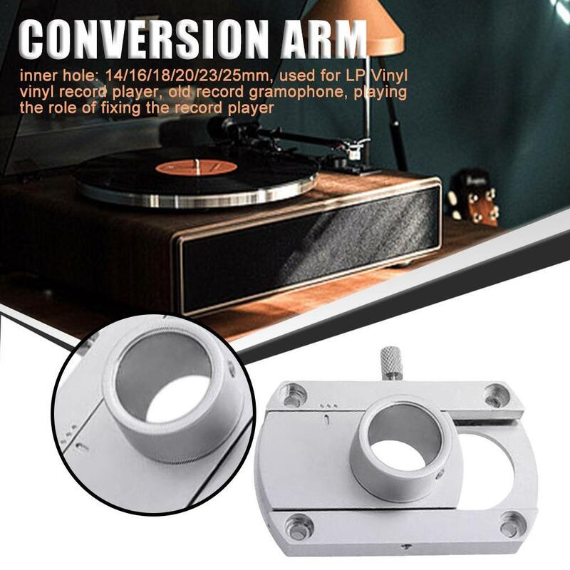 Metal Phono Tonearm Seat piezas dedicadas SME Placa de brazo de conversión agujero interior 20mm reemplazo para disco tocadiscos LP disco de vinilo