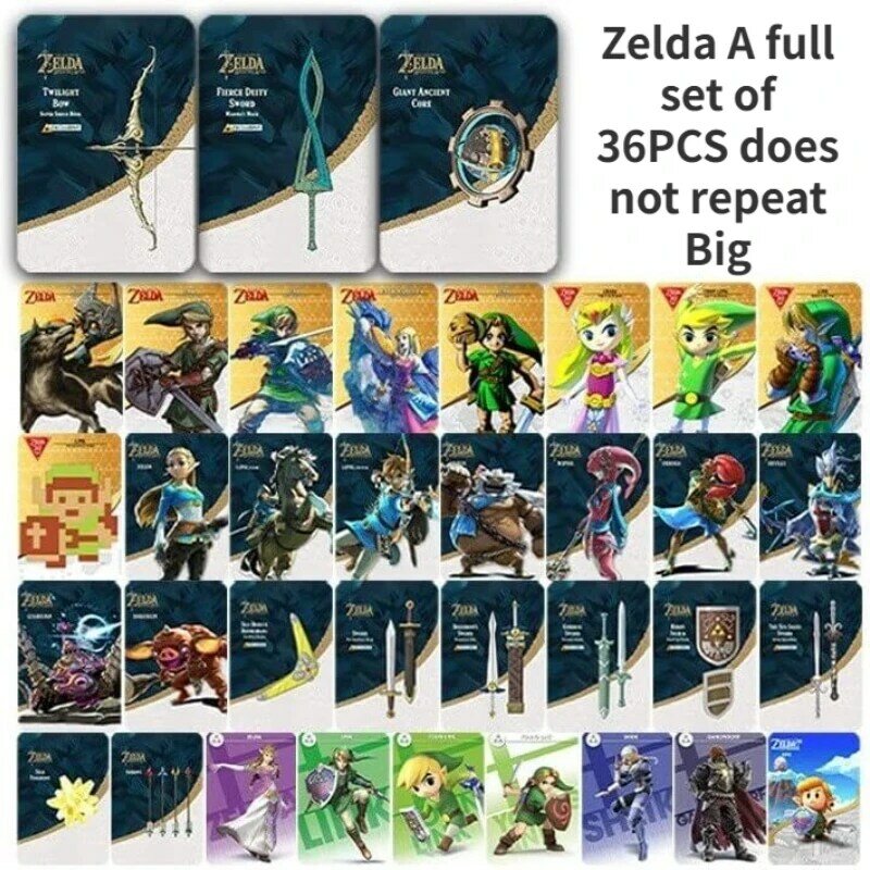 The Legend of Zelda Amxxbo Breath of The Wild Kingdom Tears Sword of The Sky Game Collection Card SwitchNFC Game Card Collection