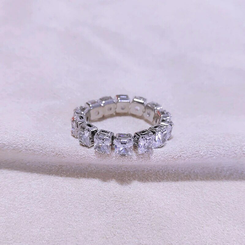UILZ 2022 nowy modny elegancki cyrkon pierścienie dla kobiet kolorowe CZ Crystal Party Hot sprzedaż cyrkon pierścienie kobiet biżuteria rocznicowa