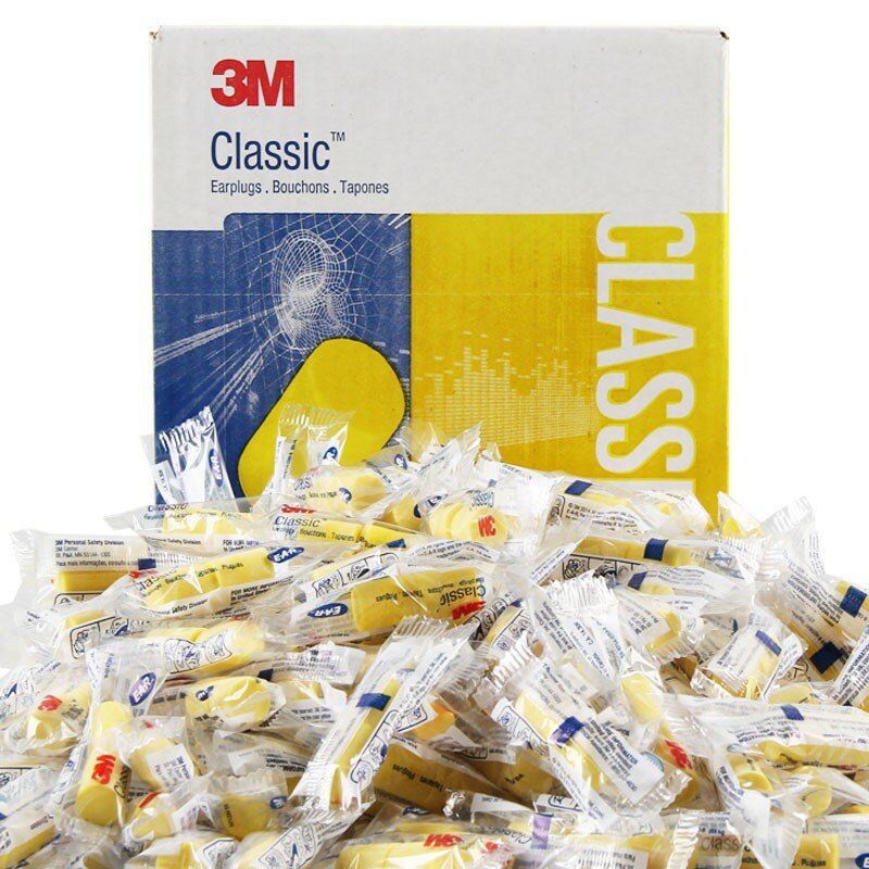 30 pairs 3M 312-1201 E-A-R Classic earplug, Uncorded, Disposable, Foam, NRR 29 For Drilling, Grinding, Machining, Sawing