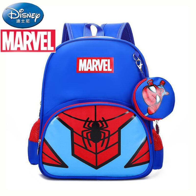 Disney co-marcado 2022 novo homem-aranha crianças schoolbag bonito dos desenhos animados meninos e meninas grande-capacidade de moda mochila das crianças