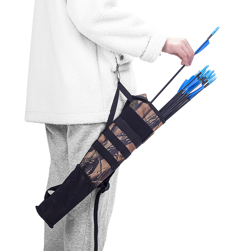 Oxford tiro con l'arco balestra freccia faretra titolare tasca borsa per il trasporto vita portatile appeso arco custodia accessori per la caccia