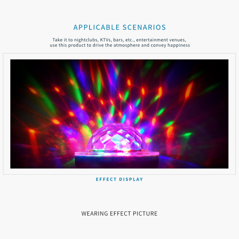 2 개 분위기 디스코 빛 팔찌 LED 다채로운 사운드 활성화 프로젝터 스트로브 DJ 파티 무대 자동차 홈 KTV 팔찌