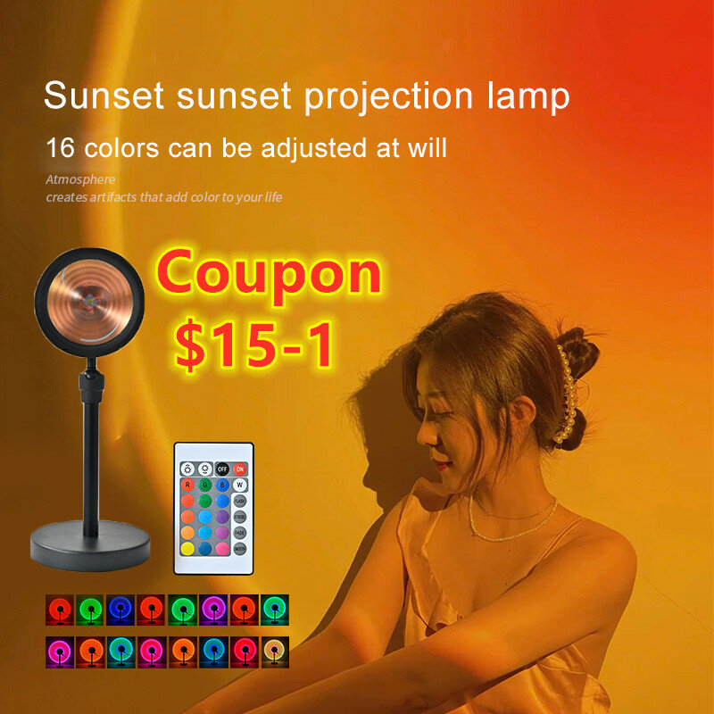 Projecteur LED arc-en-ciel avec Usb, idéal pour une Table de chevet, une chambre à coucher, un Bar ou un café, ou comme cadeau de saint-valentin