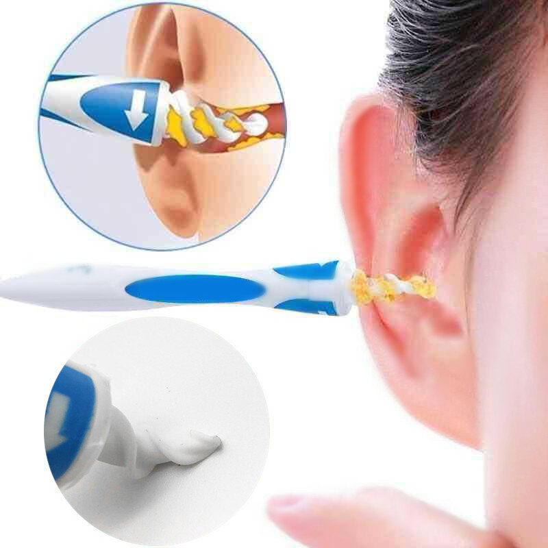 16 pçs removedor de cera de orelha kit limpador de ouvido silicone cuidados de limpeza ferramenta espiral macia para a saúde da orelha picareta orelha mais limpa remoção de cera