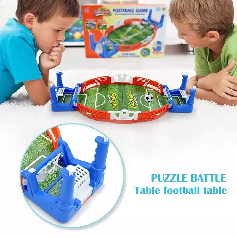 Mainan meja sepak bola anak-anak, Meja permainan lapangan sepak bola, Puzzle interaktif pertempuran ganda