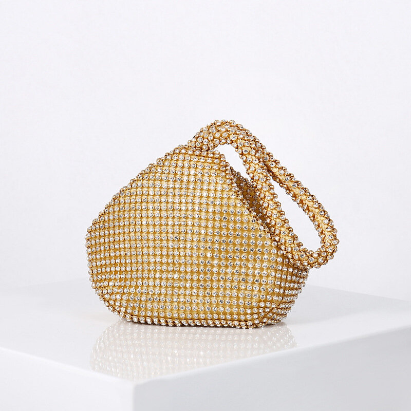 Модная Новая женская вечерняя сумка Стразы однотонная сумка популярная женская сумка ручной работы