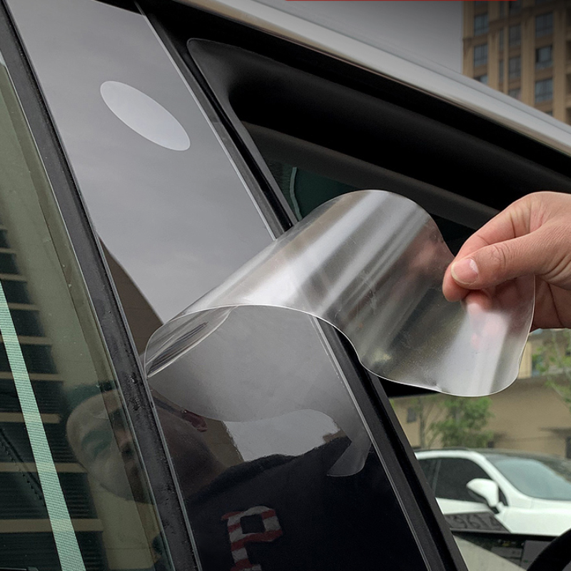 Película protectora para automóvil Tesla modelo 3 Y, accesorio de reequipamiento, Pilar B, a prueba de arañazos, TPU